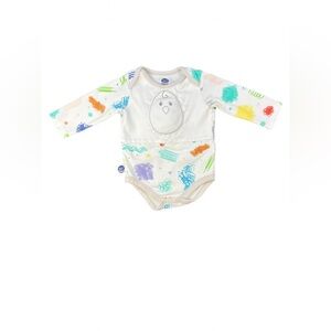 NESTED BEAN Long Sleeve Cotton Zen Bodysuit Classic - 6-9M